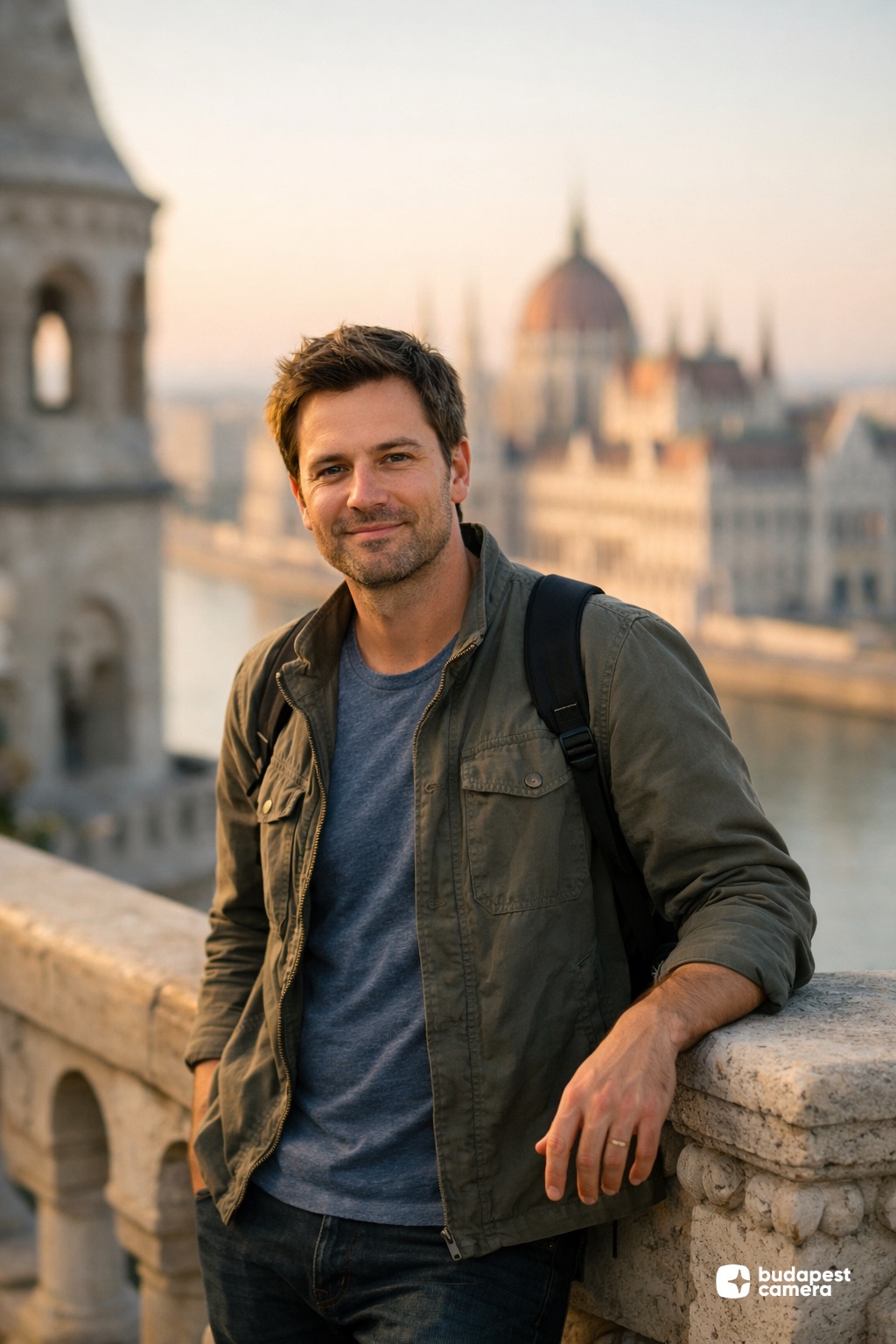 Young tourist at Buda Castle