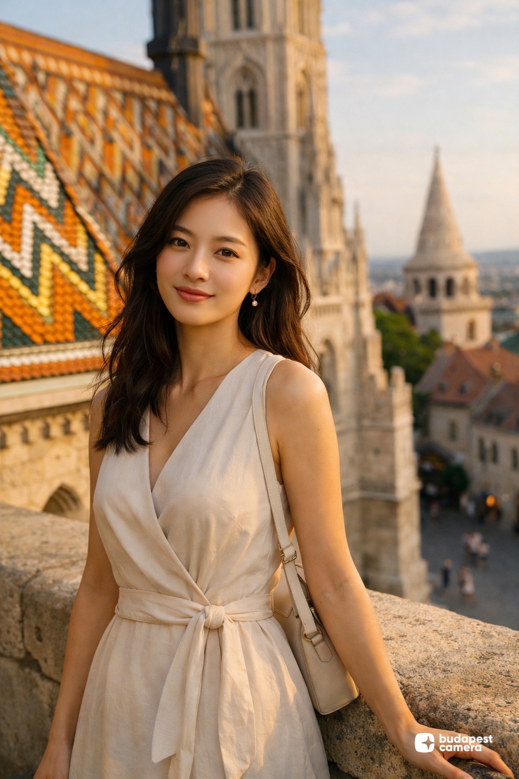 Young Chinese girl at Buda Castle