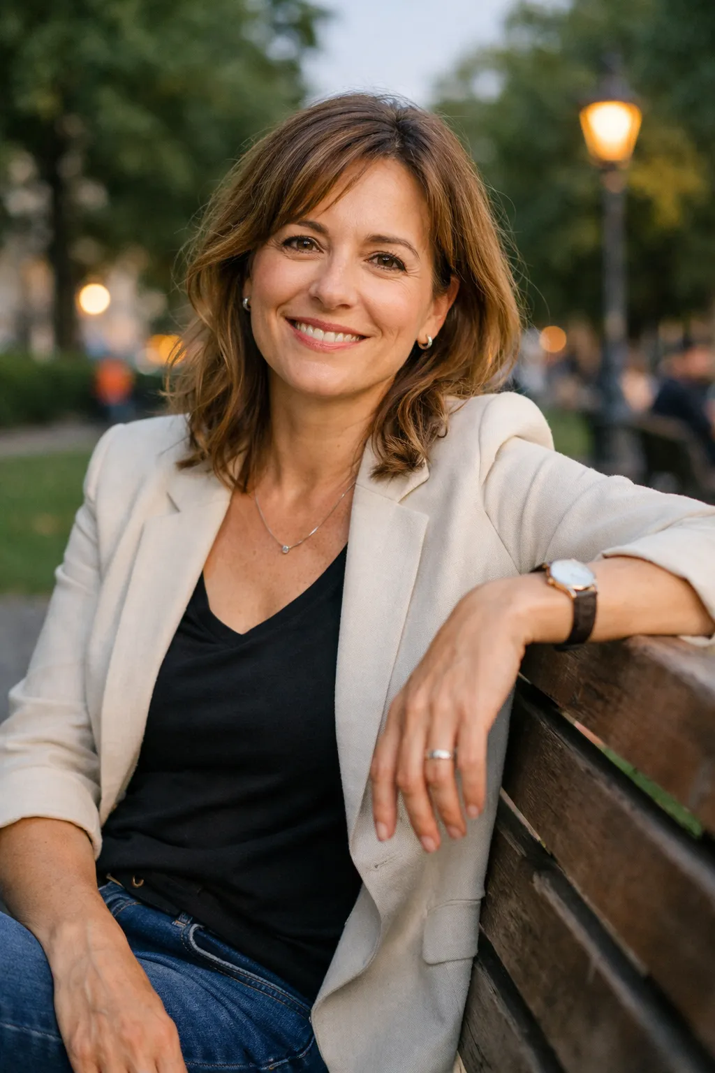 Portrait photography in a Budapest park
